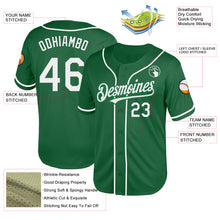 Load image into Gallery viewer, Custom Kelly Green White Mesh Authentic Throwback Baseball Jersey