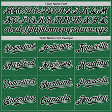 Laden Sie das Bild in den Galerie-Viewer, Custom Kelly Green Black-White Mesh Authentic Throwback Baseball Jersey