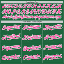 Load image into Gallery viewer, Custom Kelly Green Pink-White Mesh Authentic Throwback Baseball Jersey