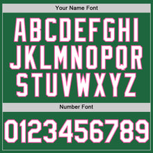 Load image into Gallery viewer, Custom Kelly Green White-Pink Mesh Authentic Throwback Baseball Jersey