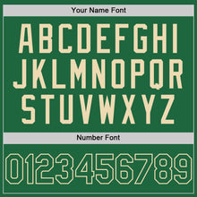 Load image into Gallery viewer, Custom Kelly Green Cream Mesh Authentic Throwback Baseball Jersey