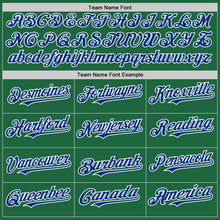 Load image into Gallery viewer, Custom Kelly Green Royal-White Mesh Authentic Throwback Baseball Jersey