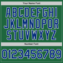 Load image into Gallery viewer, Custom Kelly Green Royal-White Mesh Authentic Throwback Baseball Jersey