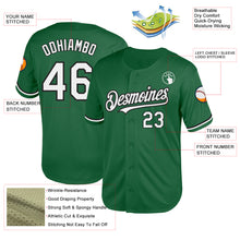 Load image into Gallery viewer, Custom Kelly Green White-Black Mesh Authentic Throwback Baseball Jersey