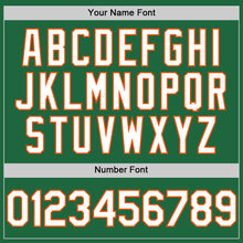 Load image into Gallery viewer, Custom Kelly Green White-Orange Mesh Authentic Throwback Baseball Jersey