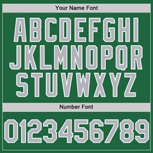 Load image into Gallery viewer, Custom Kelly Green Gray-White Mesh Authentic Throwback Baseball Jersey