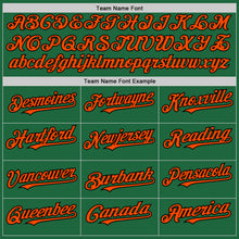 Laden Sie das Bild in den Galerie-Viewer, Custom Kelly Green Black-Orange Mesh Authentic Throwback Baseball Jersey