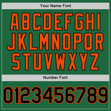 Laden Sie das Bild in den Galerie-Viewer, Custom Kelly Green Black-Orange Mesh Authentic Throwback Baseball Jersey