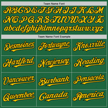 Laden Sie das Bild in den Galerie-Viewer, Custom Kelly Green Black-Yellow Mesh Authentic Throwback Baseball Jersey