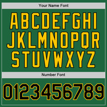 Laden Sie das Bild in den Galerie-Viewer, Custom Kelly Green Black-Yellow Mesh Authentic Throwback Baseball Jersey