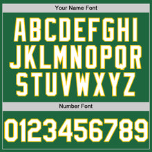 Load image into Gallery viewer, Custom Kelly Green White-Yellow Mesh Authentic Throwback Baseball Jersey