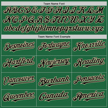 Laden Sie das Bild in den Galerie-Viewer, Custom Kelly Green Black-City Cream Mesh Authentic Throwback Baseball Jersey