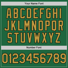 Load image into Gallery viewer, Custom Kelly Green Old Gold-Black Mesh Authentic Throwback Baseball Jersey