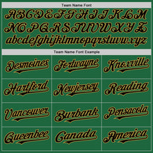 Laden Sie das Bild in den Galerie-Viewer, Custom Kelly Green Black-Old Gold Mesh Authentic Throwback Baseball Jersey