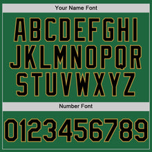 Laden Sie das Bild in den Galerie-Viewer, Custom Kelly Green Black-Old Gold Mesh Authentic Throwback Baseball Jersey