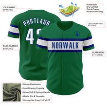 Load image into Gallery viewer, Custom Kelly Green White-Royal Authentic Baseball Jersey