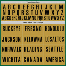 Load image into Gallery viewer, Custom Kelly Green Old Gold-Black Authentic Baseball Jersey