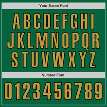 Load image into Gallery viewer, Custom Kelly Green Old Gold-Black Authentic Baseball Jersey