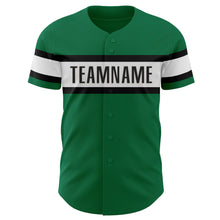 Laden Sie das Bild in den Galerie-Viewer, Custom Kelly Green White-Black Authentic Baseball Jersey