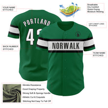 Laden Sie das Bild in den Galerie-Viewer, Custom Kelly Green White-Black Authentic Baseball Jersey
