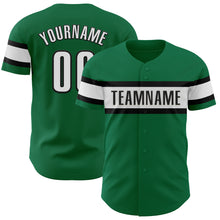 Laden Sie das Bild in den Galerie-Viewer, Custom Kelly Green White-Black Authentic Baseball Jersey