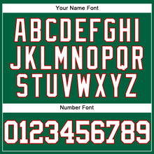 Load image into Gallery viewer, Custom Kelly Green White-Red Mesh Authentic Throwback Baseball Jersey