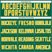 Load image into Gallery viewer, Custom Kelly Green Yellow-White Mesh Authentic Throwback Baseball Jersey