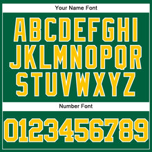 Load image into Gallery viewer, Custom Kelly Green Yellow-White Mesh Authentic Throwback Baseball Jersey