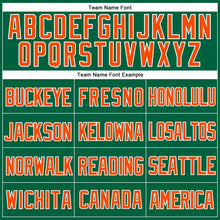 Load image into Gallery viewer, Custom Kelly Green Orange-White Mesh Authentic Throwback Baseball Jersey