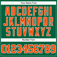 Load image into Gallery viewer, Custom Kelly Green Orange-White Mesh Authentic Throwback Baseball Jersey