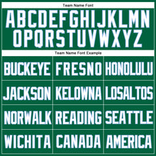 Load image into Gallery viewer, Custom Kelly Green White-Light Blue Mesh Authentic Throwback Baseball Jersey