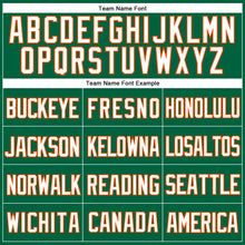 Load image into Gallery viewer, Custom Kelly Green White-Orange Mesh Authentic Throwback Baseball Jersey