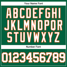 Load image into Gallery viewer, Custom Kelly Green White-Orange Mesh Authentic Throwback Baseball Jersey