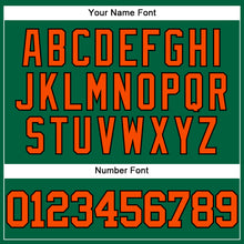 Load image into Gallery viewer, Custom Kelly Green Orange-Black Mesh Authentic Throwback Baseball Jersey