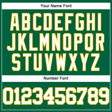 Load image into Gallery viewer, Custom Kelly Green White-Yellow Mesh Authentic Throwback Baseball Jersey