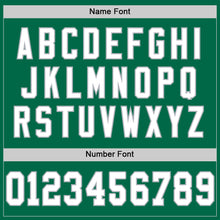 Laden Sie das Bild in den Galerie-Viewer, Custom Kelly Green White-Gray Mesh Authentic Throwback Football Jersey