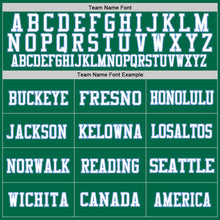 Laden Sie das Bild in den Galerie-Viewer, Custom Kelly Green White-Light Blue Mesh Authentic Throwback Football Jersey