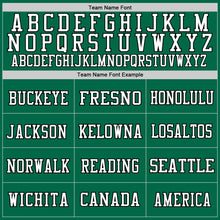 Laden Sie das Bild in den Galerie-Viewer, Custom Kelly Green White-Black Mesh Authentic Throwback Football Jersey