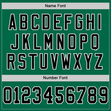 Laden Sie das Bild in den Galerie-Viewer, Custom Kelly Green Black-White Mesh Authentic Throwback Football Jersey