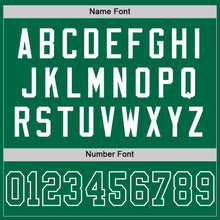 Laden Sie das Bild in den Galerie-Viewer, Custom Kelly Green White Mesh Authentic Throwback Football Jersey