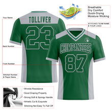 Laden Sie das Bild in den Galerie-Viewer, Custom Kelly Green Gray Authentic Football Jersey