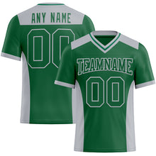Laden Sie das Bild in den Galerie-Viewer, Custom Kelly Green Gray Authentic Football Jersey