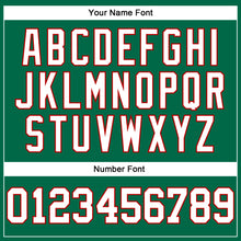 Laden Sie das Bild in den Galerie-Viewer, Custom Kelly Green White-Red Authentic Football Jersey