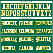 Laden Sie das Bild in den Galerie-Viewer, Custom Kelly Green White-Yellow Authentic Football Jersey