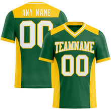 Laden Sie das Bild in den Galerie-Viewer, Custom Kelly Green White-Yellow Authentic Football Jersey