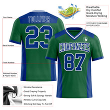 Laden Sie das Bild in den Galerie-Viewer, Custom Kelly Green Royal-White Authentic Football Jersey