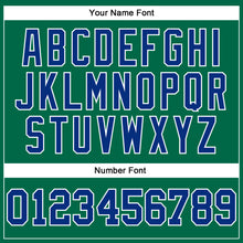 Laden Sie das Bild in den Galerie-Viewer, Custom Kelly Green Royal-White Authentic Football Jersey