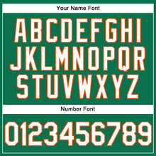 Charger l'image dans la galerie, Custom Stitched Kelly Green White-Orange Sports Pullover Sweatshirt Hoodie