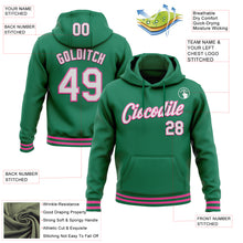 Charger l'image dans la galerie, Custom Stitched Kelly Green White-Pink Sports Pullover Sweatshirt Hoodie