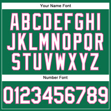 Charger l'image dans la galerie, Custom Stitched Kelly Green White-Pink Sports Pullover Sweatshirt Hoodie